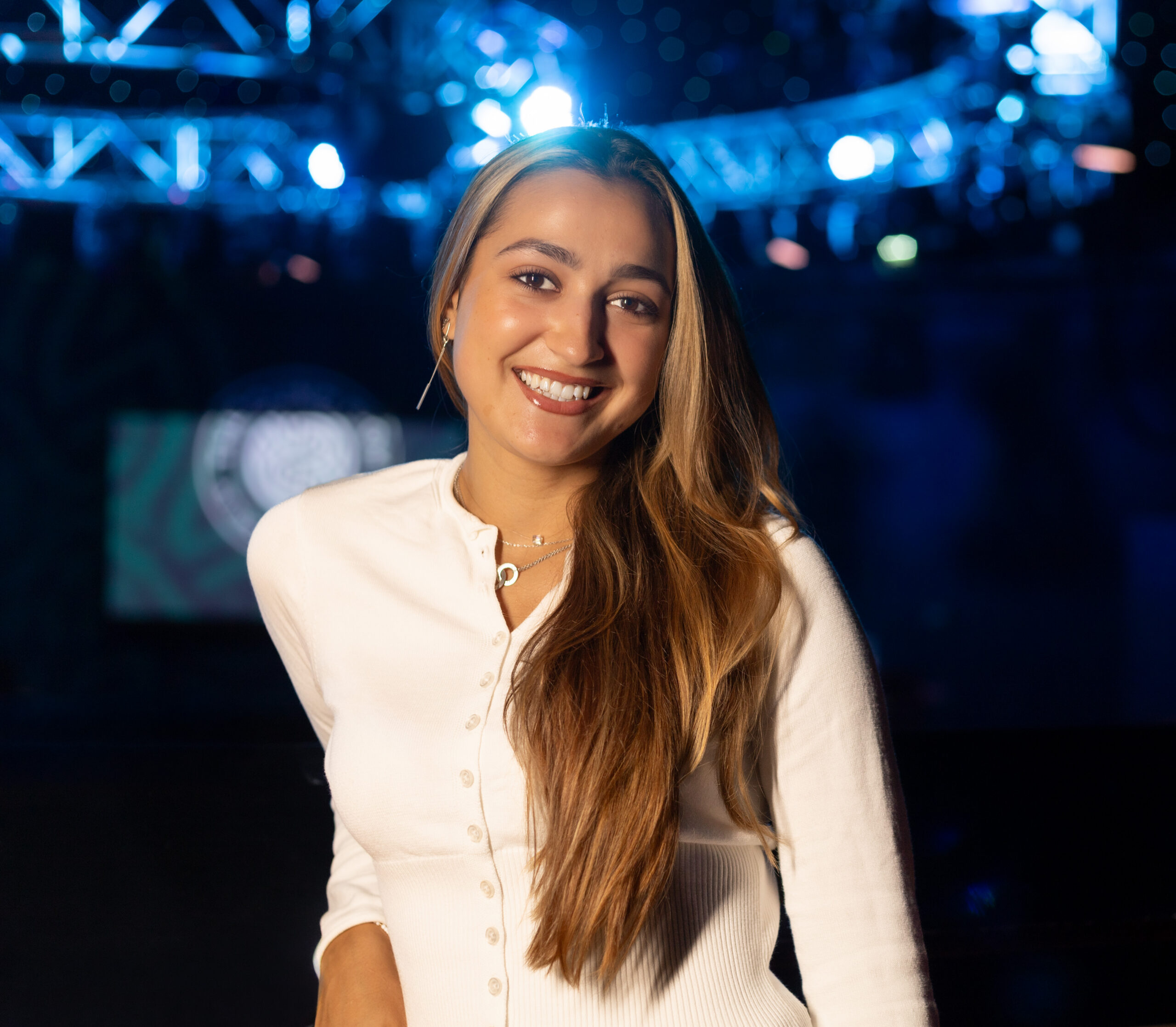 Valeria's headshot in The Round Room